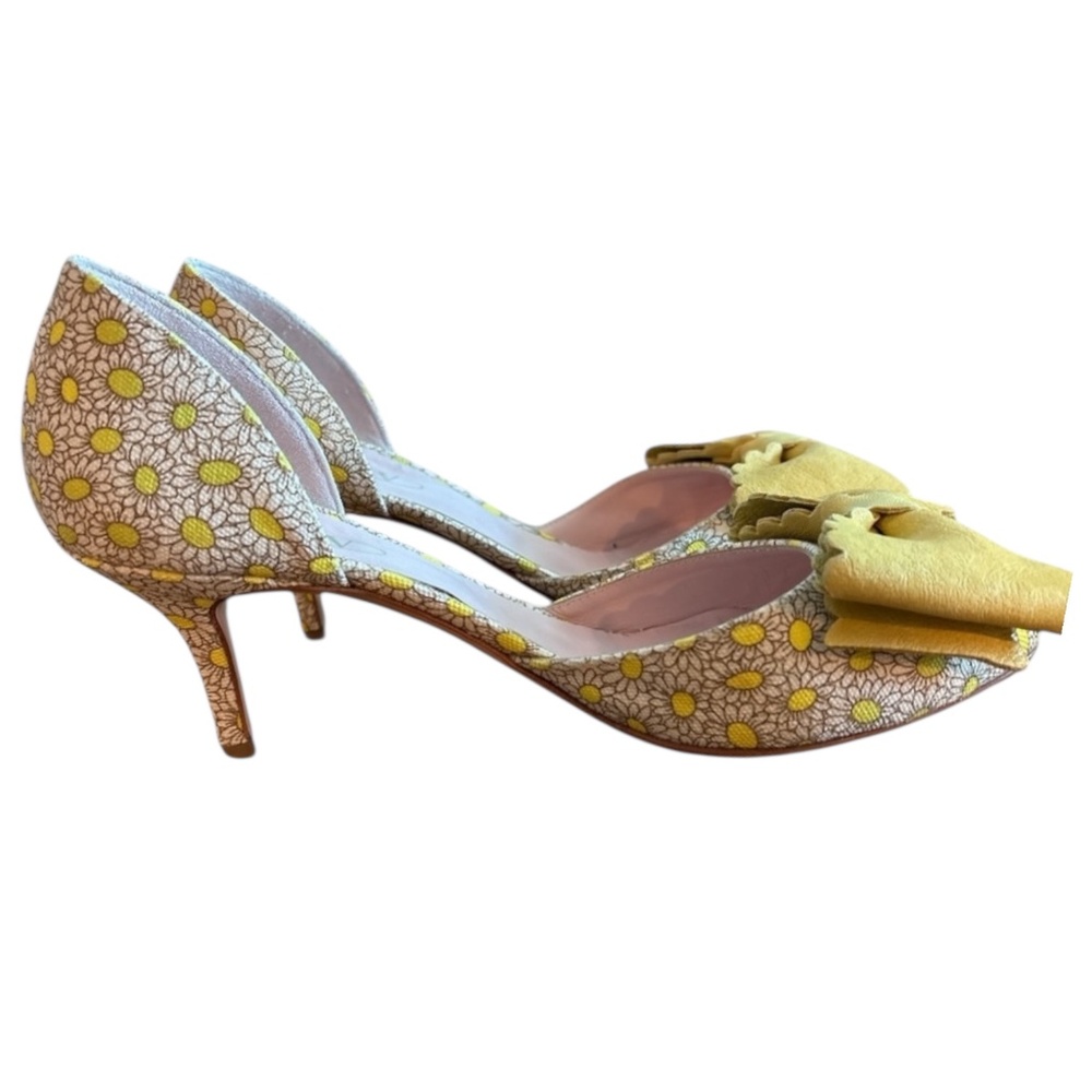 Red Valentino Daisy Bow Kitten Heels | Made in Italy | S/S 2012–2013 |